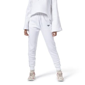 Spodnie Damskie Reebok Classic Vector Jogger Białe PL 19ASCKF